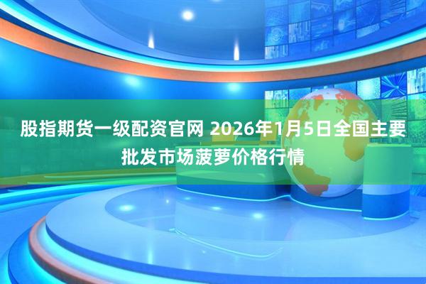 股指期货一级配资官网 2026年1月5日全国主要批发市场菠萝价格行情