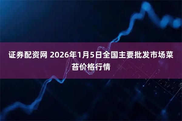 证券配资网 2026年1月5日全国主要批发市场菜苔价格行情